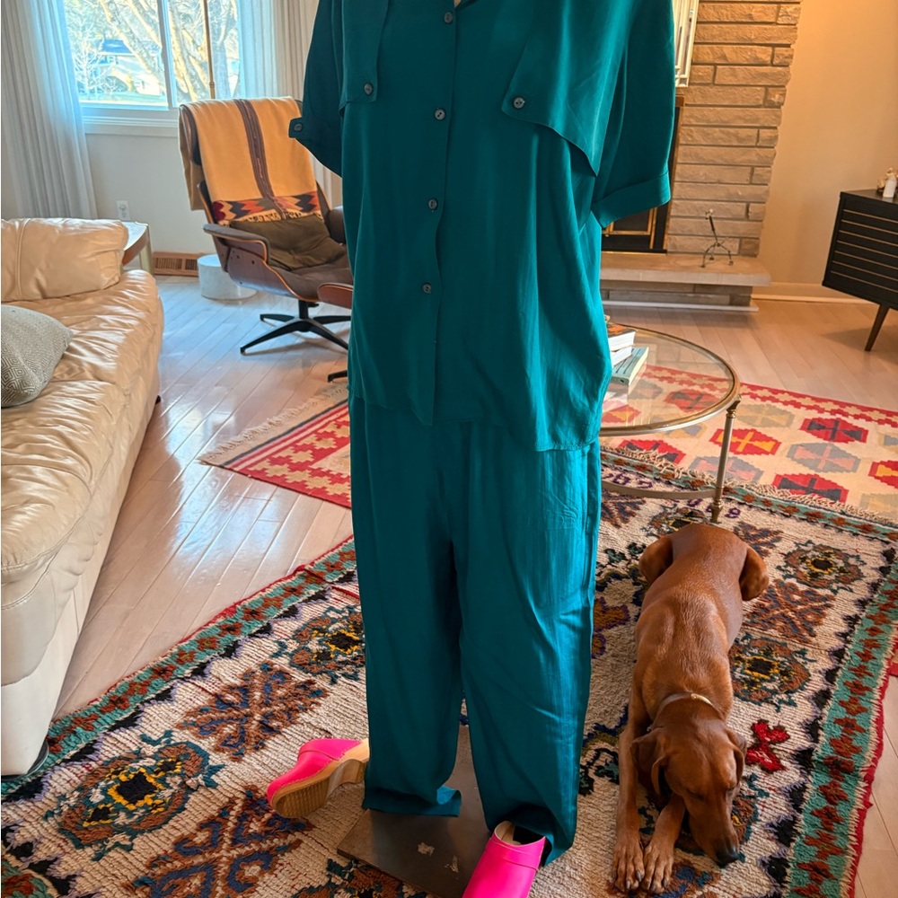 SilkLand Vibrant Teal 100% Silk Set